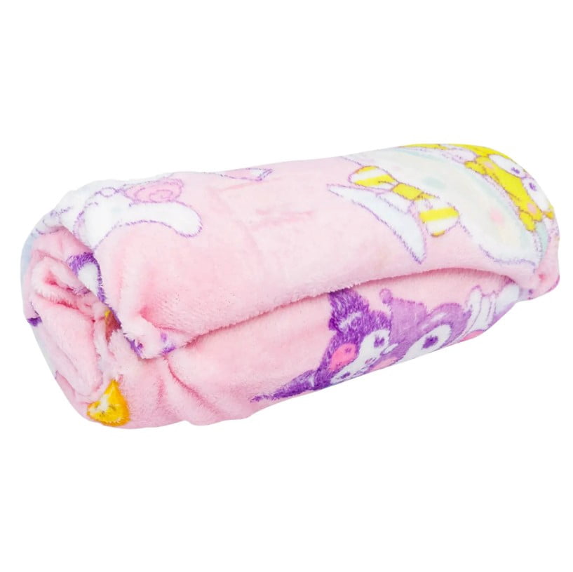 Lightweight Warm Hello Kitty Soft and Friends Silky Fleece Throw 40"x50" Kids Blanket "Cool Treat" - Lightweight Plush Warm Blanket for All Seasons Detail