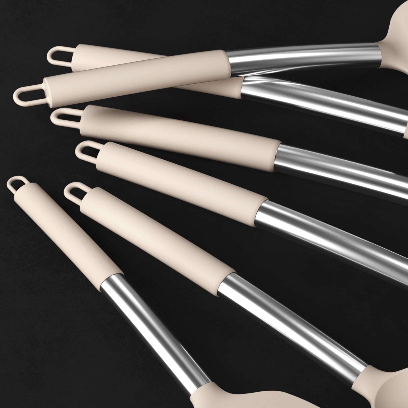 Chef-Quality Silicone Cooking Utensils Set - Heat Resistant Silicone Kitchen Utensils for Cooking, Kitchen Utensil Spatula Set,BPA... - Multi-Purpose Hand Tool for Daily Meal Prep Detail