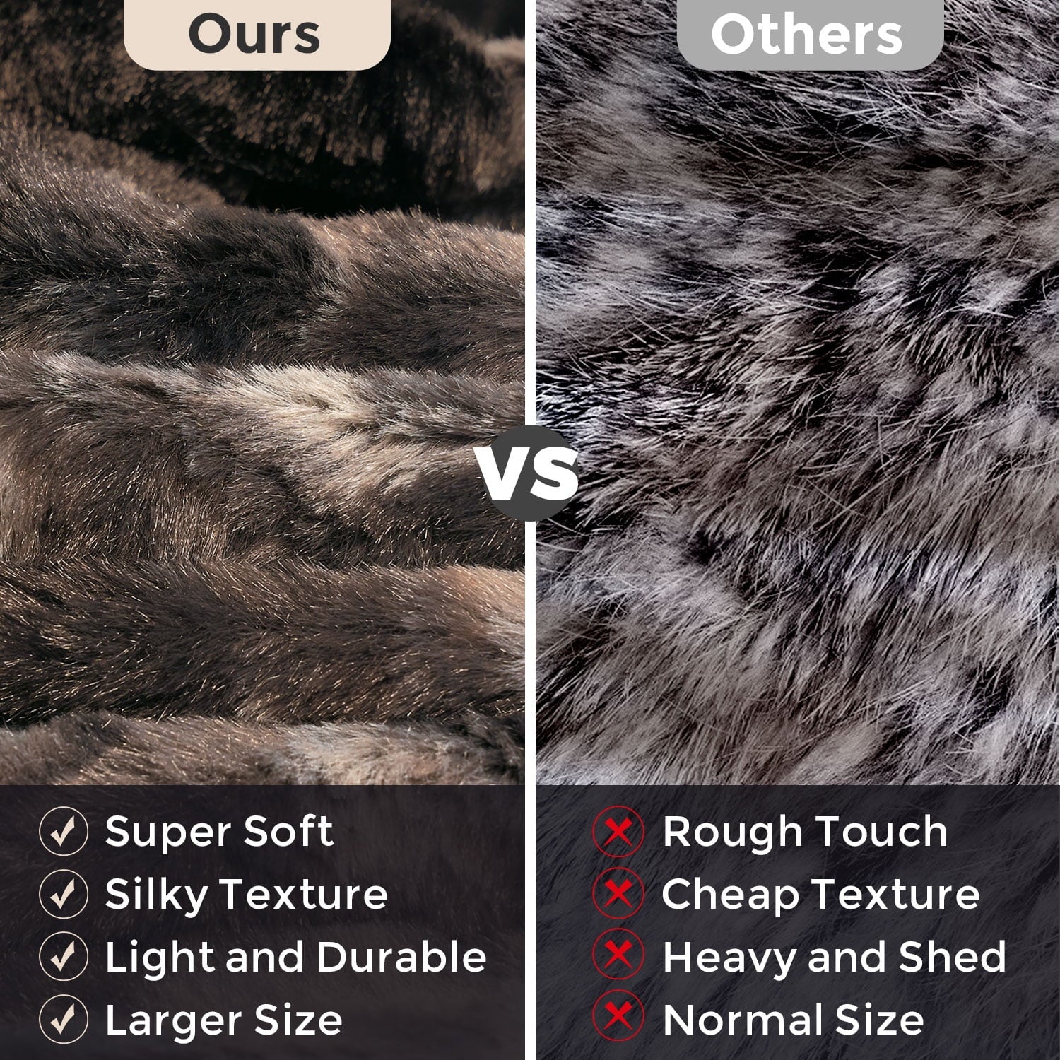 Reversible Sherpa Faux Rabbit Fur Throw Blanket- 50x60 inches, Soft Fluffy Cozy Warm Fuzzy Machine Washable, Durable Blanket for Couch ... - Luxury Knitted Decorative Throw Blanket with Fringes Detail