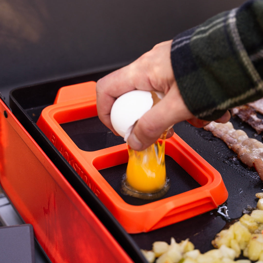 Professional Grade Silicone Egg Ring Tray Set with Heat-Resistant Handles, 2-Piece - Heavy Duty Stainless Steel Kitchen Shears Detail