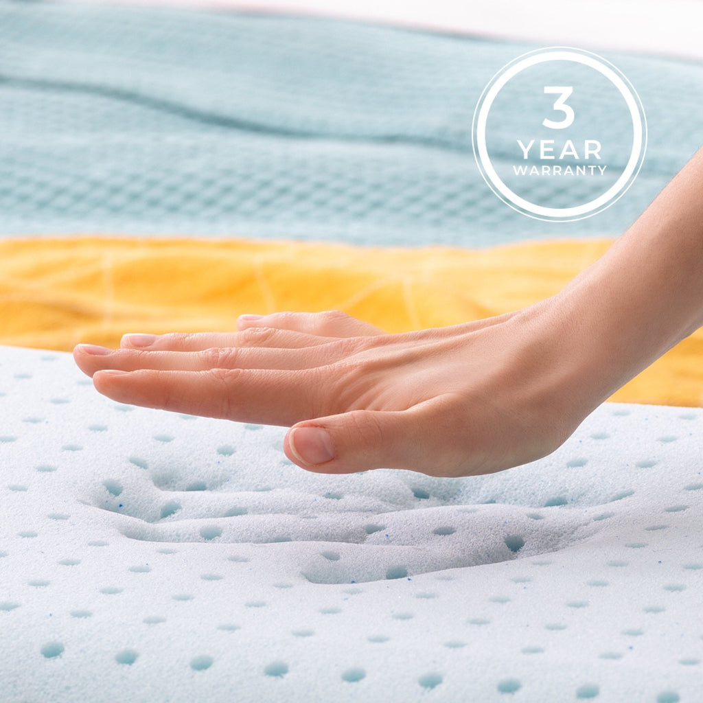 Hotel Collection Medium Feel Standard Size Ventilated Gel Memory Foam Bed Pillow with Washable Cover and Temperature Regulating Infusion - Hotel Quality Plush Sleeping Pillows Detail
