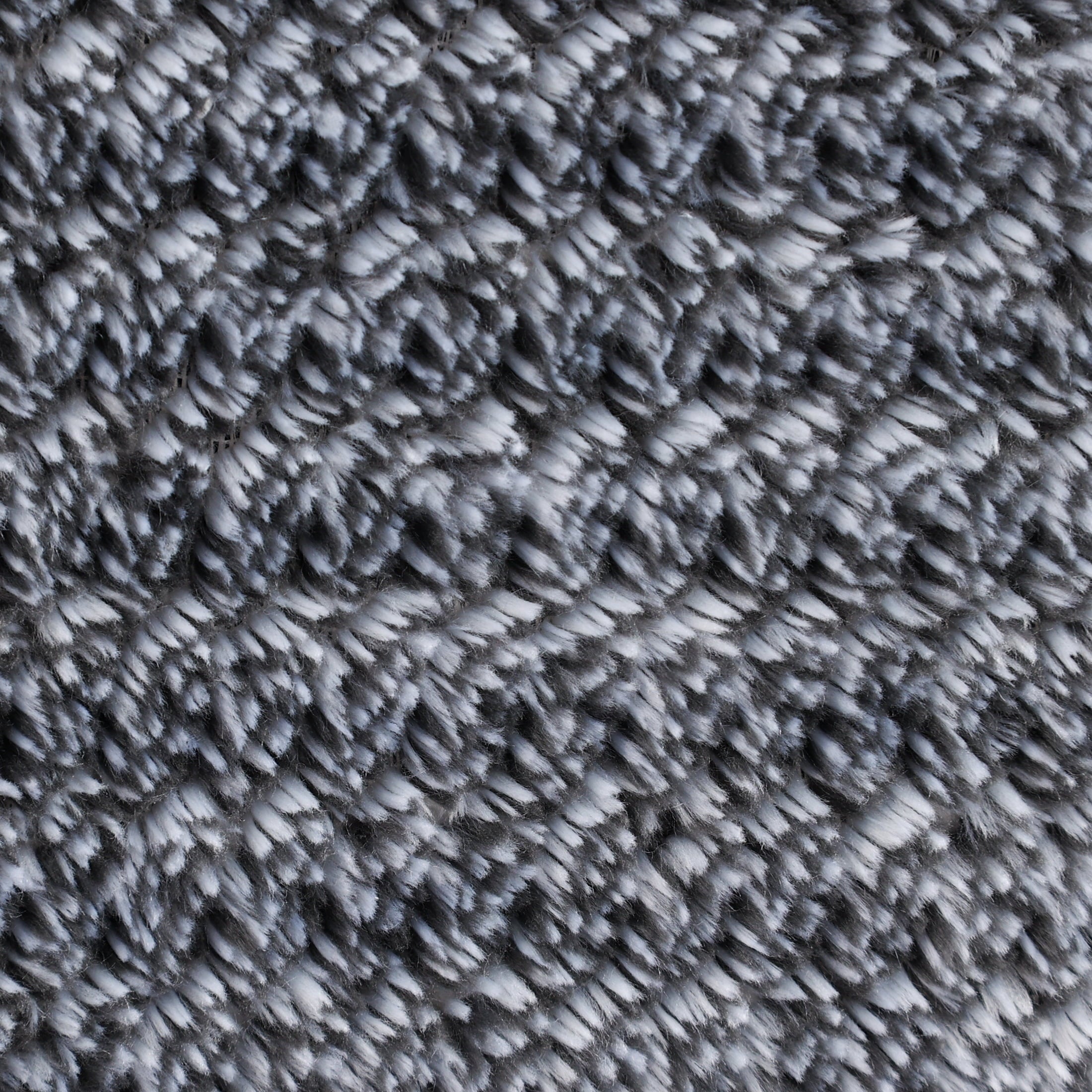 Decorative Knitted Plush Textured Heathered Soft Oversized Throw Blanket, Gray - Cozy Fleece Throw Blanket for Couch & Bed Detail