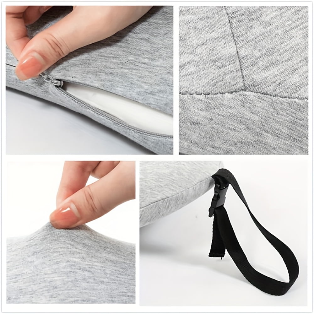 Decorative Plump Effective Support Adult Breathable Lumbar Bed Pillow, Soft, 1 Pack - Orthopedic Shredded Foam Bed Pillow Set Detail
