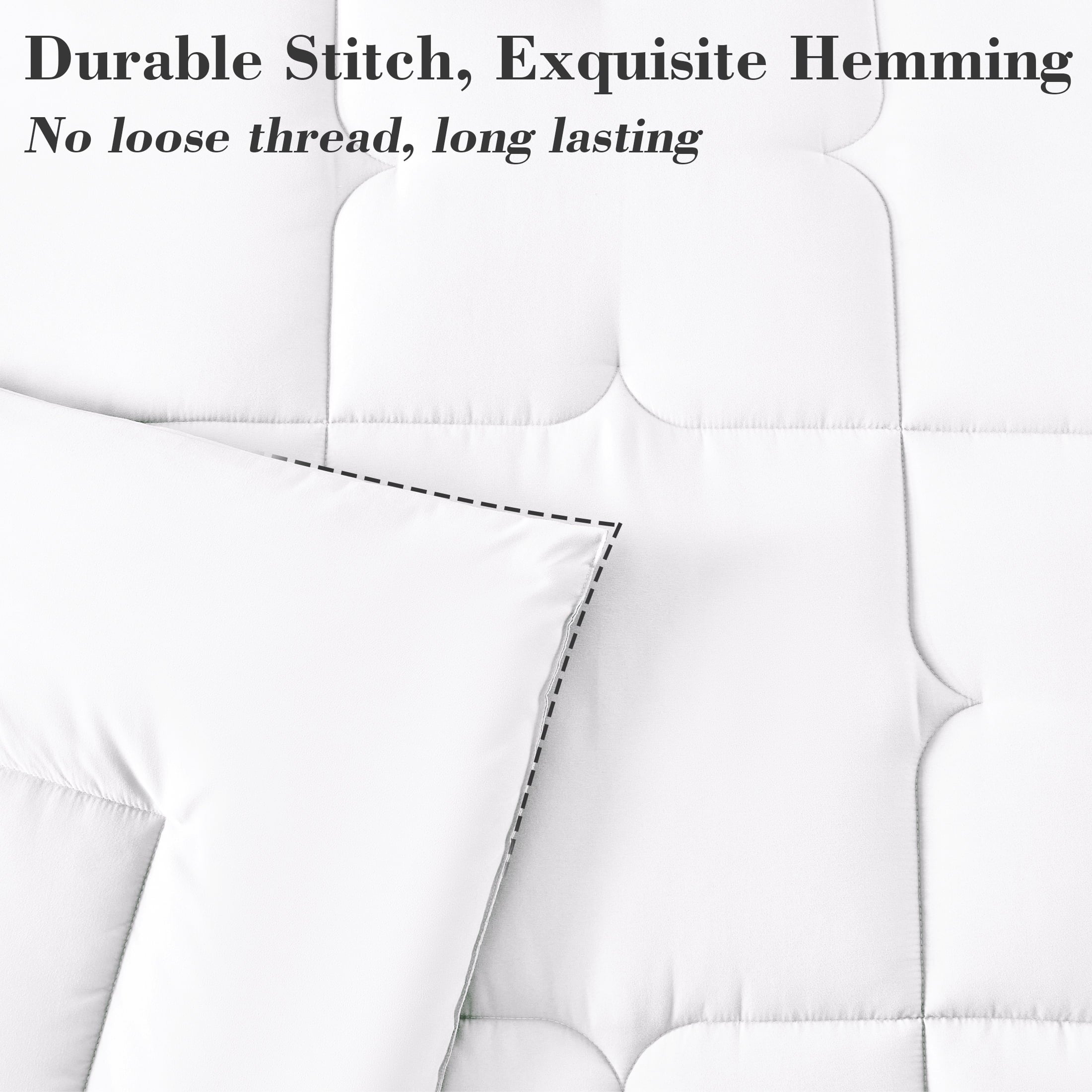 Luxurious Quilted 3-Piece Queen Comforter Set - All-Season Down Alternative Bedding Bundle with 2 Pillow Shams, Premium Soft Bedding Se... - Hypoallergenic Ultra-Fluffy Quilt for Winter Detail