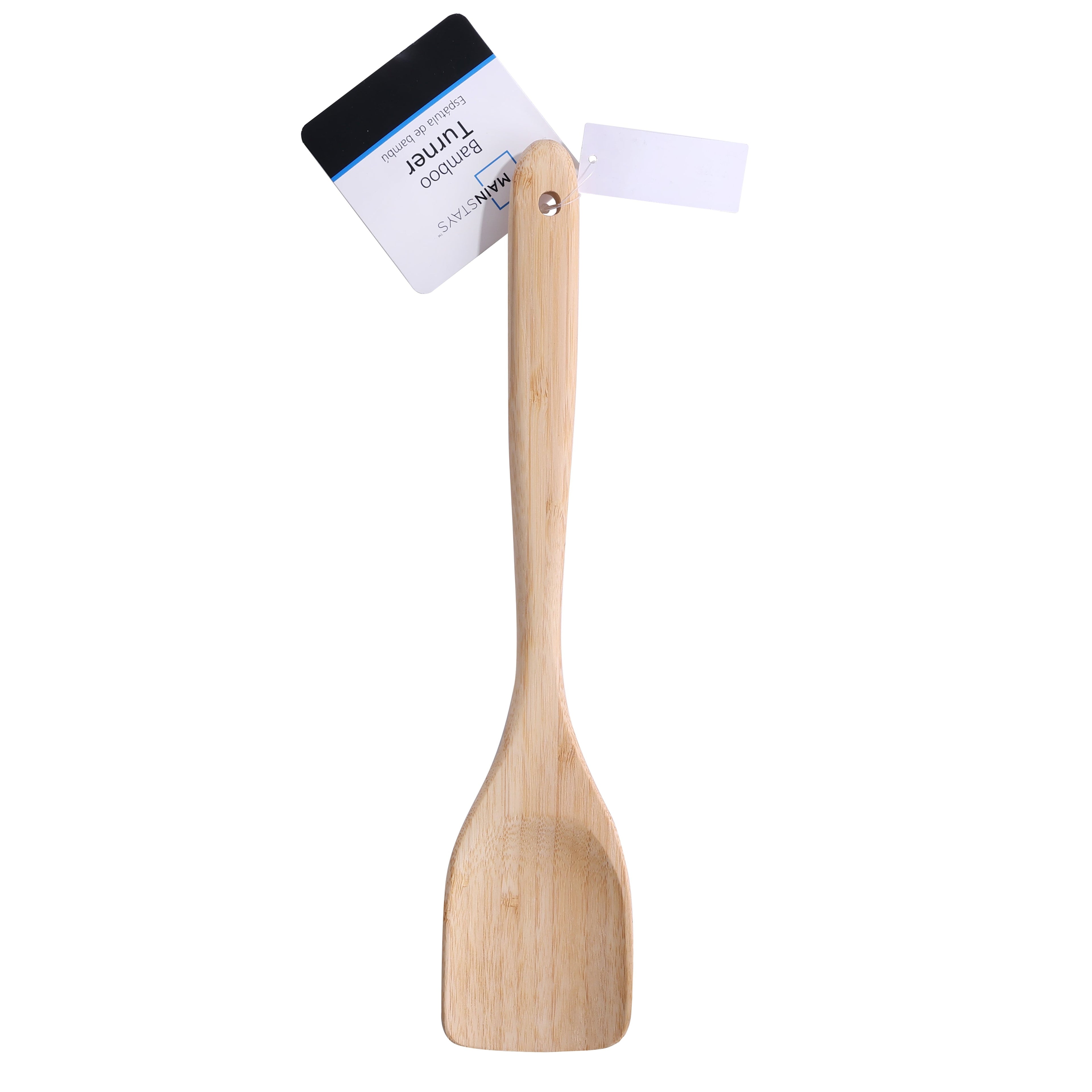 Heavy Duty Bamboo Turner, Crafted , Cooking and Kitchen, 12.99 x 2.67 x 0.59 inch. - Multi-Purpose Hand Tool for Daily Meal Prep Detail