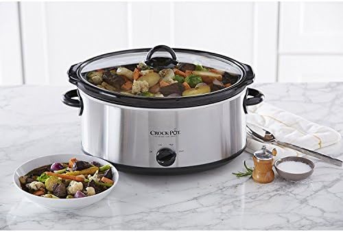 Digital Control Crock-Pot 7 Quart Oval Manual Slow Cooker – Stainless Steel S29K - Large Capacity Electric Stew Pot & Slow Cooker Detail