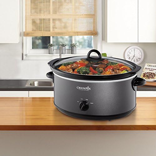 Oval Ceramic Crock-Pot 7 Quart Slow Cooker – Charcoal S09Q - Programmable Slow Cooker with Oval Ceramic Pot Detail