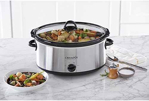 Digital Control Crock-Pot 7 Quart Oval Manual Slow Cooker – Stainless Steel S29K - Large Capacity Electric Stew Pot & Slow Cooker Detail