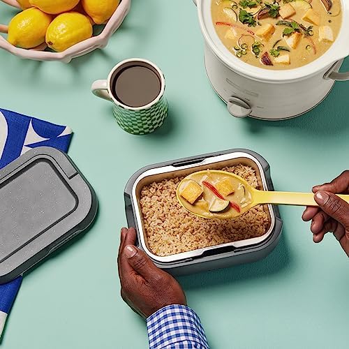 Self-Heating Crock-Pot Portable Electric Lunch Box Food Warmer 28oz S14W - Mini Personal Food Warmer for Healthy Meal Prep Detail