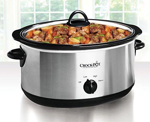 Digital Control Crock-Pot 7 Quart Oval Manual Slow Cooker – Stainless Steel S29K - Large Capacity Electric Stew Pot & Slow Cooker Detail