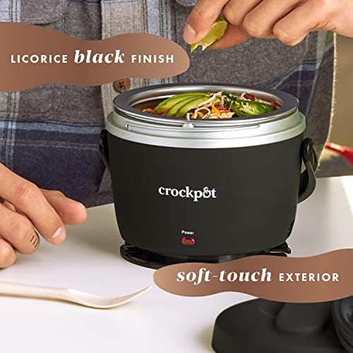 Rapid Heating Crock-Pot Electric Lunch Box Food Warmer 20oz – Black S26G - Portable Electric Lunch Box Food Warmer Detail