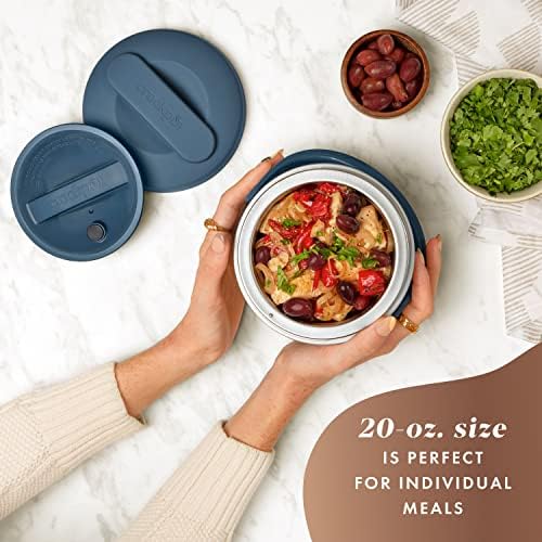 Mini Personal Crock-Pot Electric Lunch Box Food Warmer 20oz – Faded Blue S22V - Portable Electric Lunch Box Food Warmer Detail