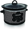 Oval Ceramic Crock-Pot 4.5 Quart Portable Slow Cooker – Black & White S11W - Large Capacity Electric Stew Pot & Slow Cooker - Default Title