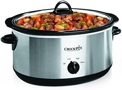 Digital Control Crock-Pot 7 Quart Oval Manual Slow Cooker – Stainless Steel S29K - Large Capacity Electric Stew Pot & Slow Cooker - 7 Quarts