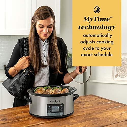 Large Capacity Crock-Pot MyTime 6 Quart Programmable Slow Cooker S08D - Digital Crock Pot Slow Cooker for Family Meals Detail