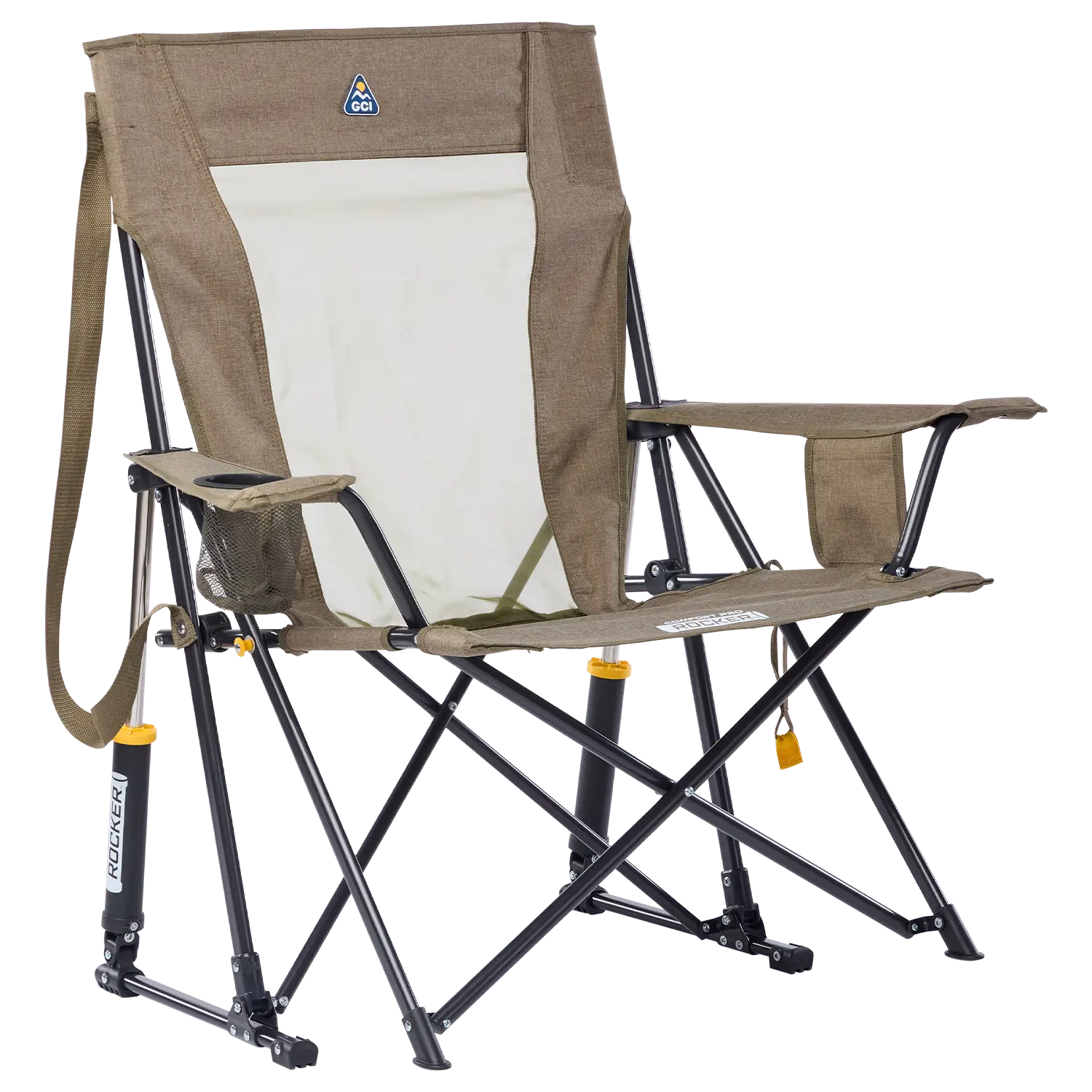 Smooth Motion Comfort Pro Rocker XL - Choice 107 - Freestyle Rocker Portable Outdoor Folding Chair - Heathered Aged Fatigue