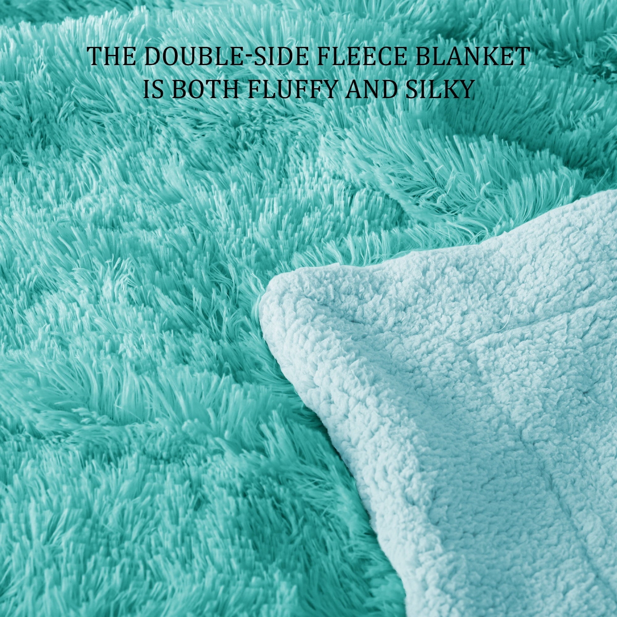 Lightweight Warm Fuzzy Faux Fur Throw Blanket, Reversible Shaggy Sherpa Fleece Blankets,Fluffy Plush Warm Throws for Couch, Bed, 50x60... - Luxury Knitted Decorative Throw Blanket with Fringes Detail