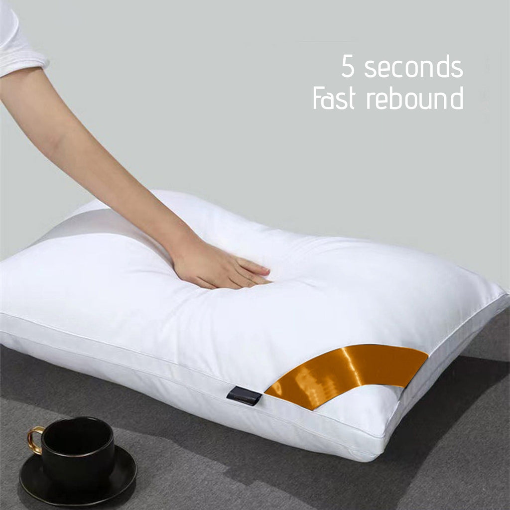 Ergonomic Memory Foam Pillows Set of 2 - White Pillows 2 Pack Hotel Quality Bed Pillows for Sleeping Soft and Supportive Pillows for Side, ... - Decorative Throw Pillow Cushion for Sofa & Bed Detail