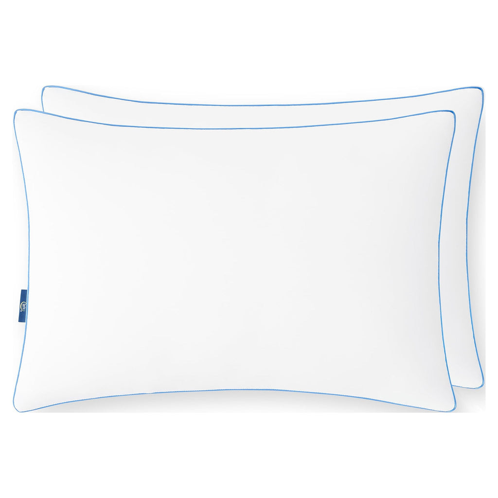 Ergonomic Memory Foam Extra Firm Pillow, Standard/Queen, 2 Pack, Hypoallergenic - Decorative Throw Pillow Cushion for Sofa & Bed Detail
