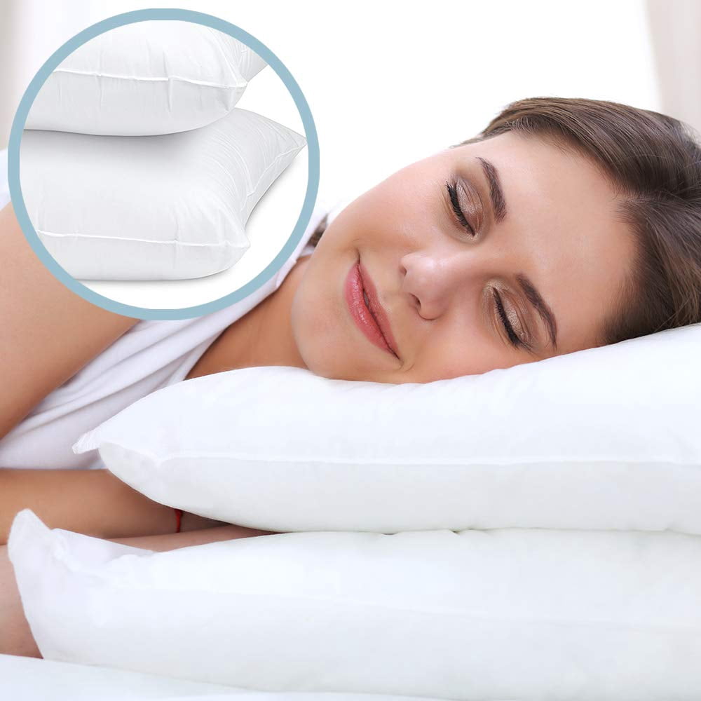 Decorative Plump Bed Pillows for Sleeping 2 Pc Set, Queen Size Pillow Side Sleeper Set, Down Alternative Luxury Hotel Soft Pillow 28x2... - Ergonomic Memory Foam Pillow for Neck Pain Support Detail