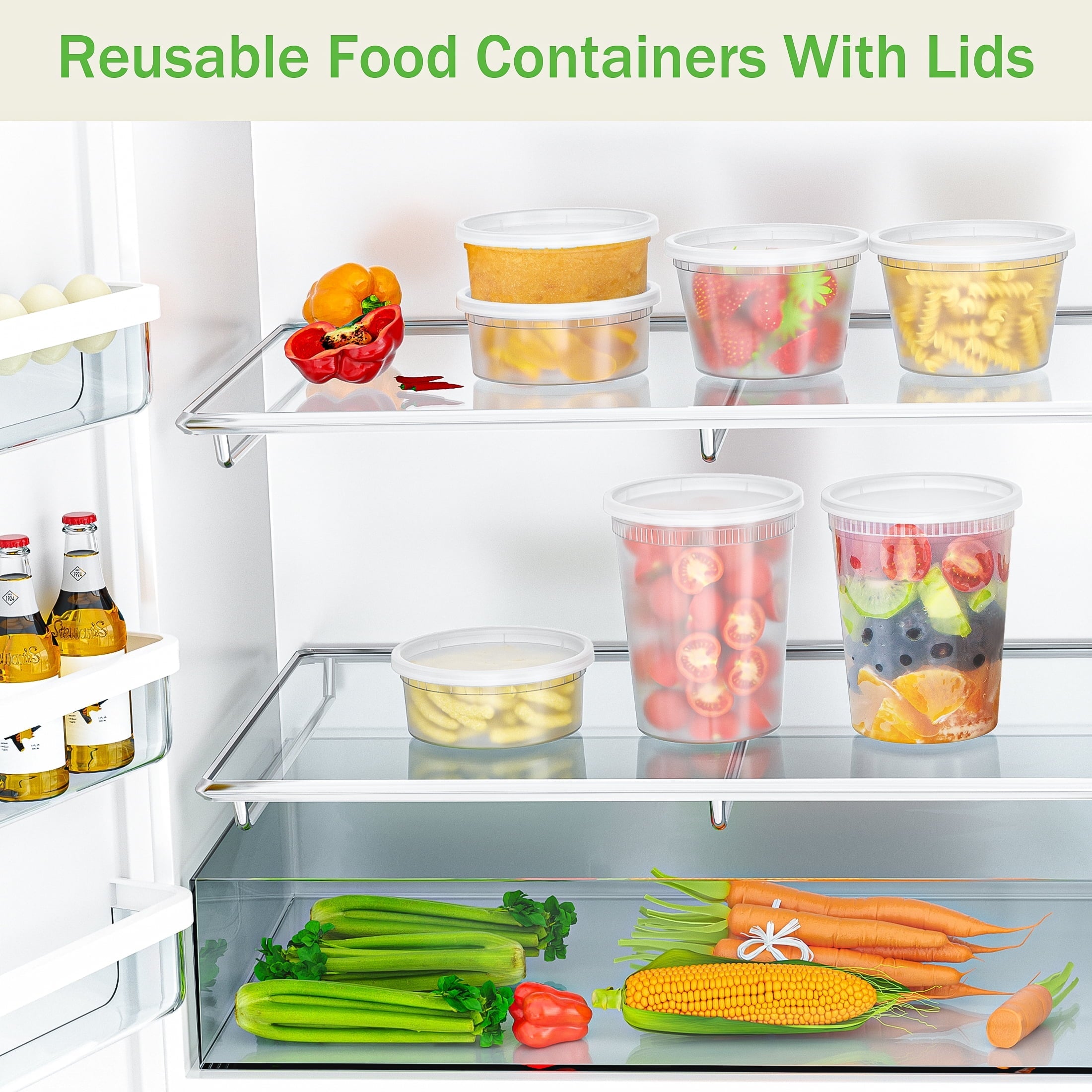 Playful Geometric 32oz Deli Containers with Lids 50 Sets, Food Storage Containers with Lids, Soup Containers with Lids, Stackable Plast... - Playful Star & Heart Shaped Geometric NeeDoh Detail