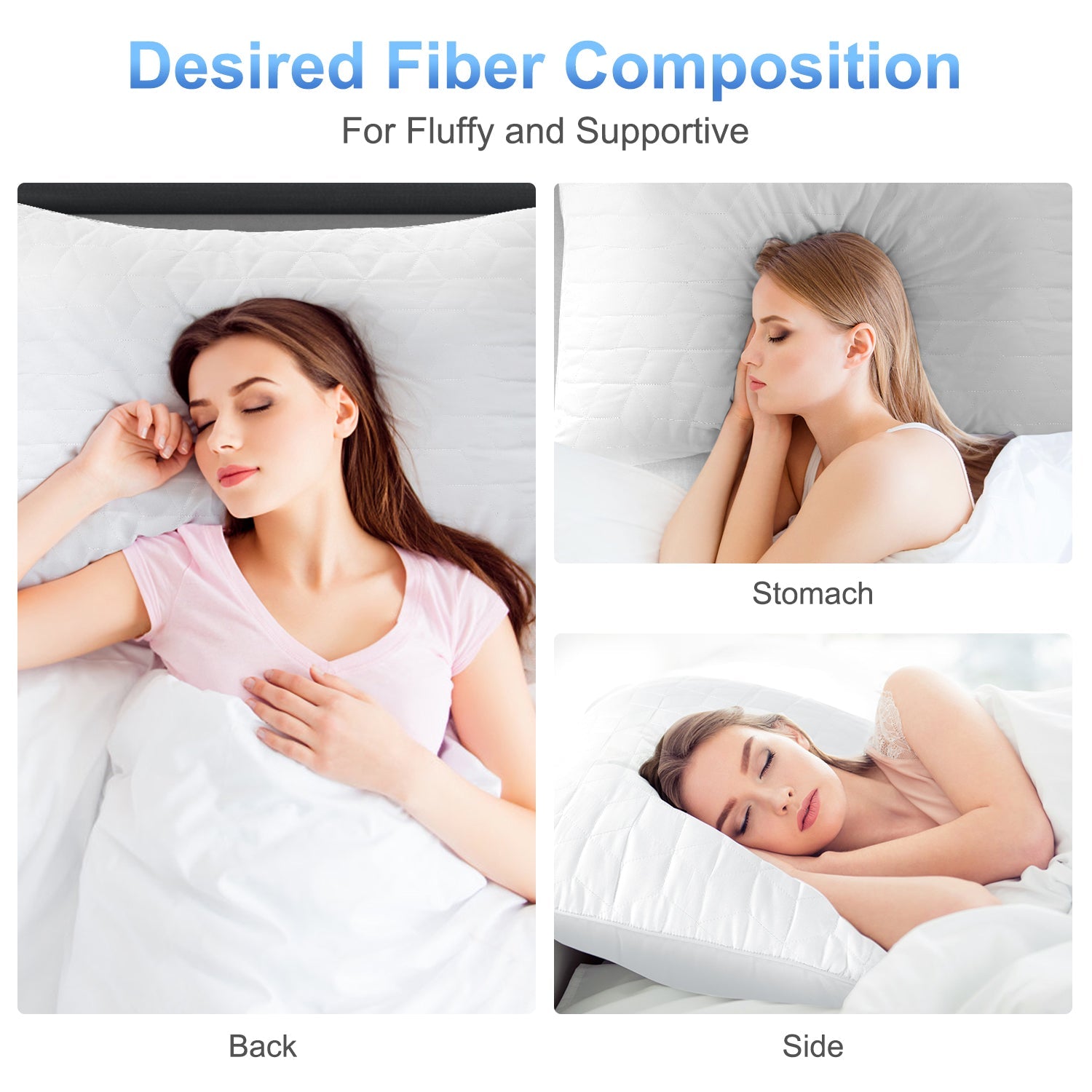 Hotel Collection Bed Pillows for Sleeping 2 pack, King Size Cooling Pillows Hotel Quality with Premium Soft Down Alternative Fill for ... - Decorative Throw Pillow Cushion for Sofa & Bed Detail