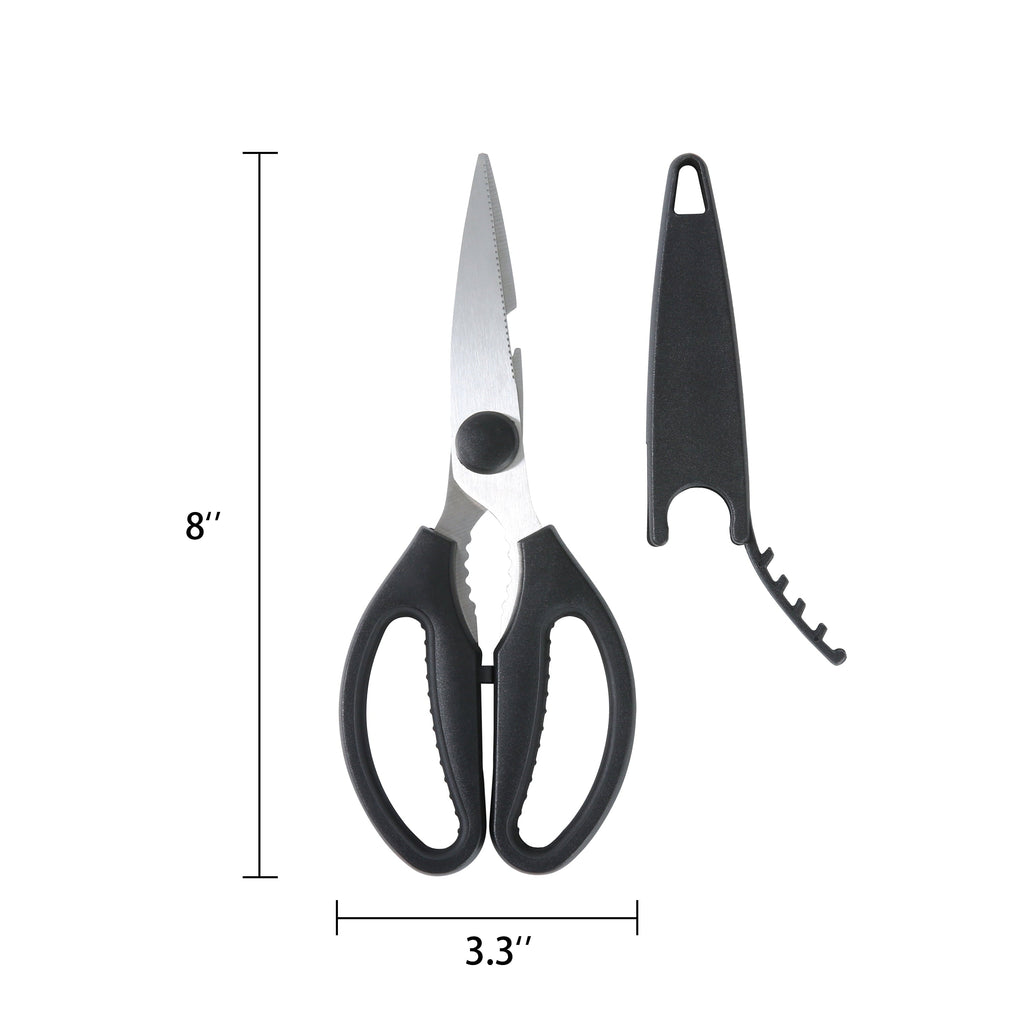 Innovative Stainless Steel Multi-Purpose Kitchen Shears with Grip 1 Each - Kitchen Gadget Tool for Quick Food Prep Detail