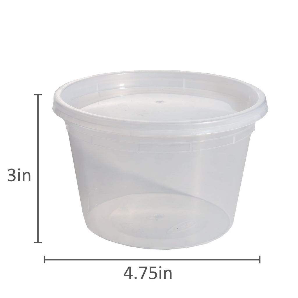 Fun Food Fidget 40 Piece 16oz Plastic Deli Container, Ideal Use for Meal Prep and Batch Cooking - Playful Star & Heart Shaped Geometric NeeDoh Detail