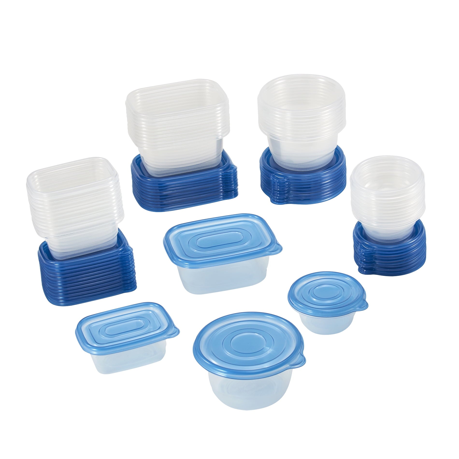 Playful Geometric 92pc Plastic Food Storage Container set, Ideal Use for Refrigeration Storage and Organization,... - Fun Food Fidget Cookie Squishable Toy Detail