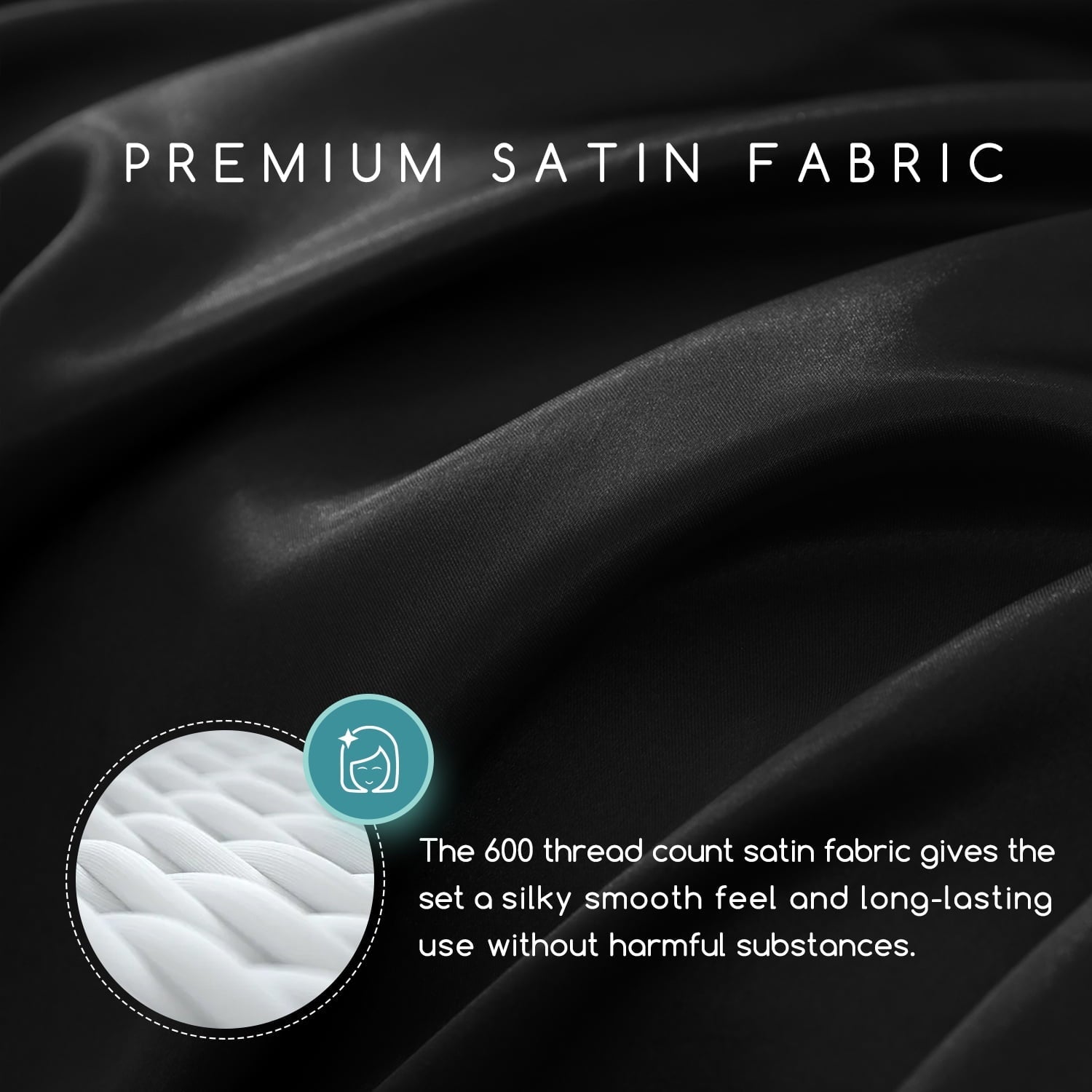 Ultra-Soft Set Queen 4 Pcs, Silky Elegant Luxurious Queen Size Bed s, with Flat , Deep Pocket Fitted for Mattress and Matching P... - Premium Ultra-Soft Pillowcase Pair for Sleeping Detail