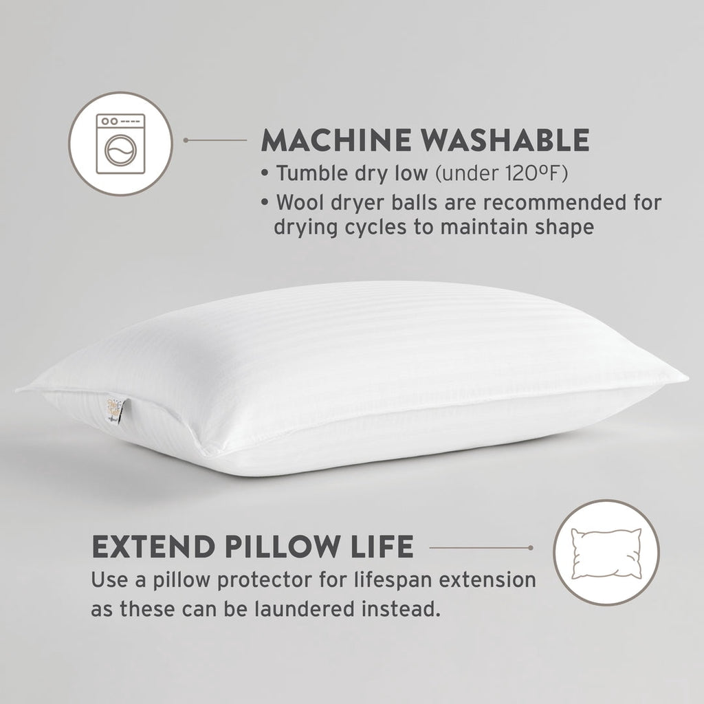 Hotel Collection Dolce Notte II Stomach, Side and Back Sleeper Bed Pillow for Sleeping | Hotel and Resort Quality | Hypoallergenic, Do... - Orthopedic Shredded Foam Bed Pillow Set Detail