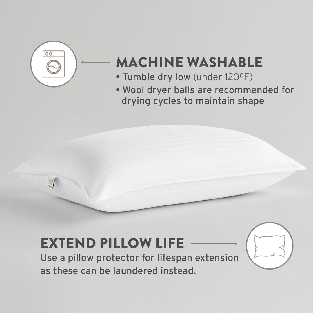 Hotel Collection Dolce Notte II Stomach, Side and Back Sleeper Bed Pillow for Sleeping | Hotel and Resort Quality | Hypoallergenic, Do... - Orthopedic Shredded Foam Bed Pillow Set Detail