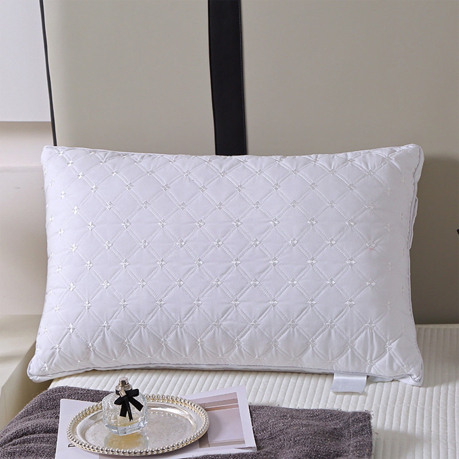 Orthopedic Support Hotel Grade Extra Soft Pillows Queen Size Set of 2 Supportive Bed Pillow for Back Side and Stomach Sleepers, Breathab... - Orthopedic Shredded Foam Bed Pillow Set Detail