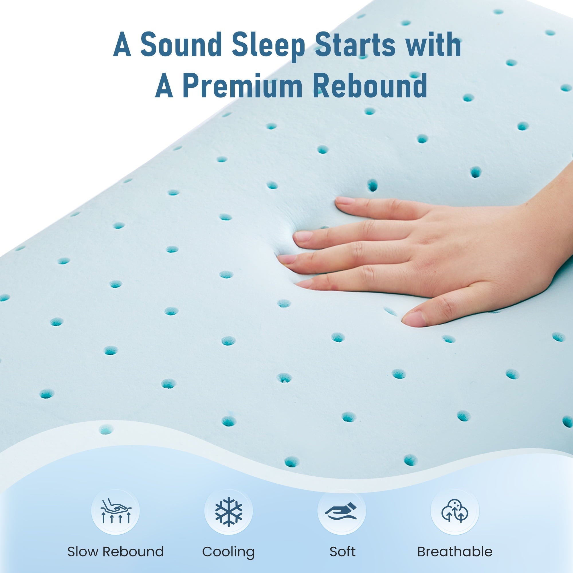 Decorative Plump Memory Foam Pillow for Bed, Cooling Pillow with Extra Height Pad, Supportive Bed Pillow for Side, Back & Hot Sleepers... - Orthopedic Shredded Foam Bed Pillow Set Detail