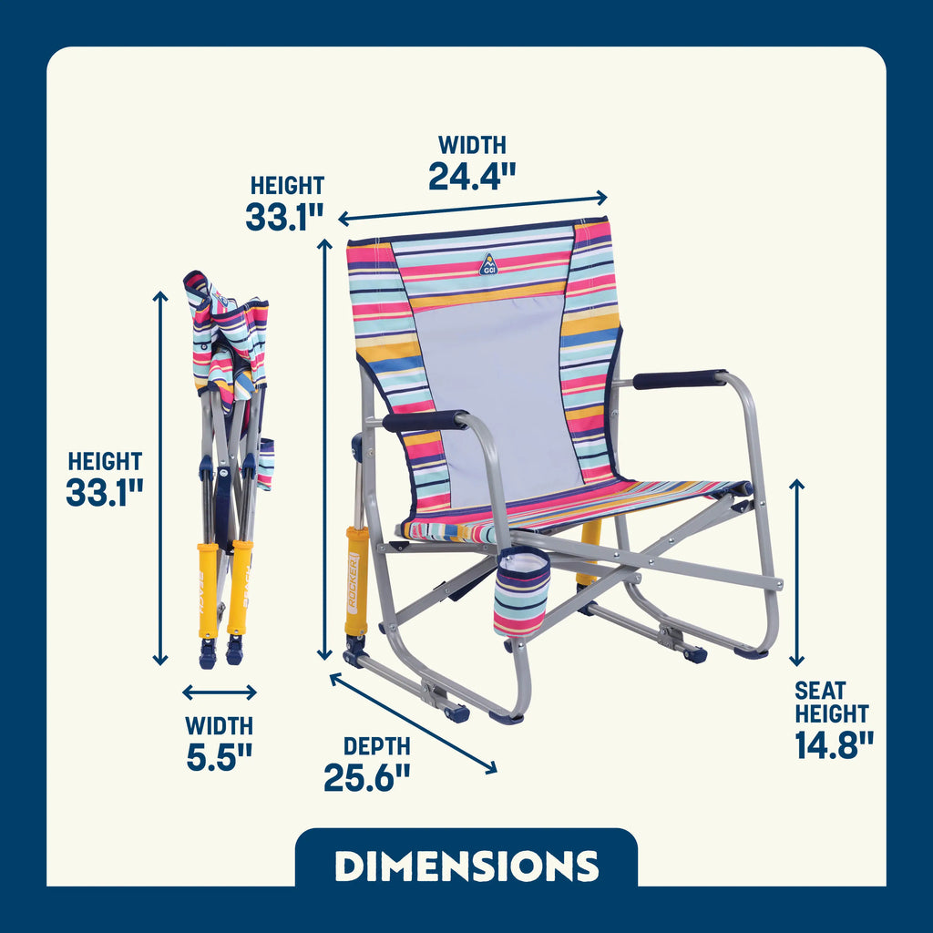 Heavy-Duty Freestyle Beach Rocker - Choice 712 - Patented Spring-Action Rocking Chair for Camping Detail