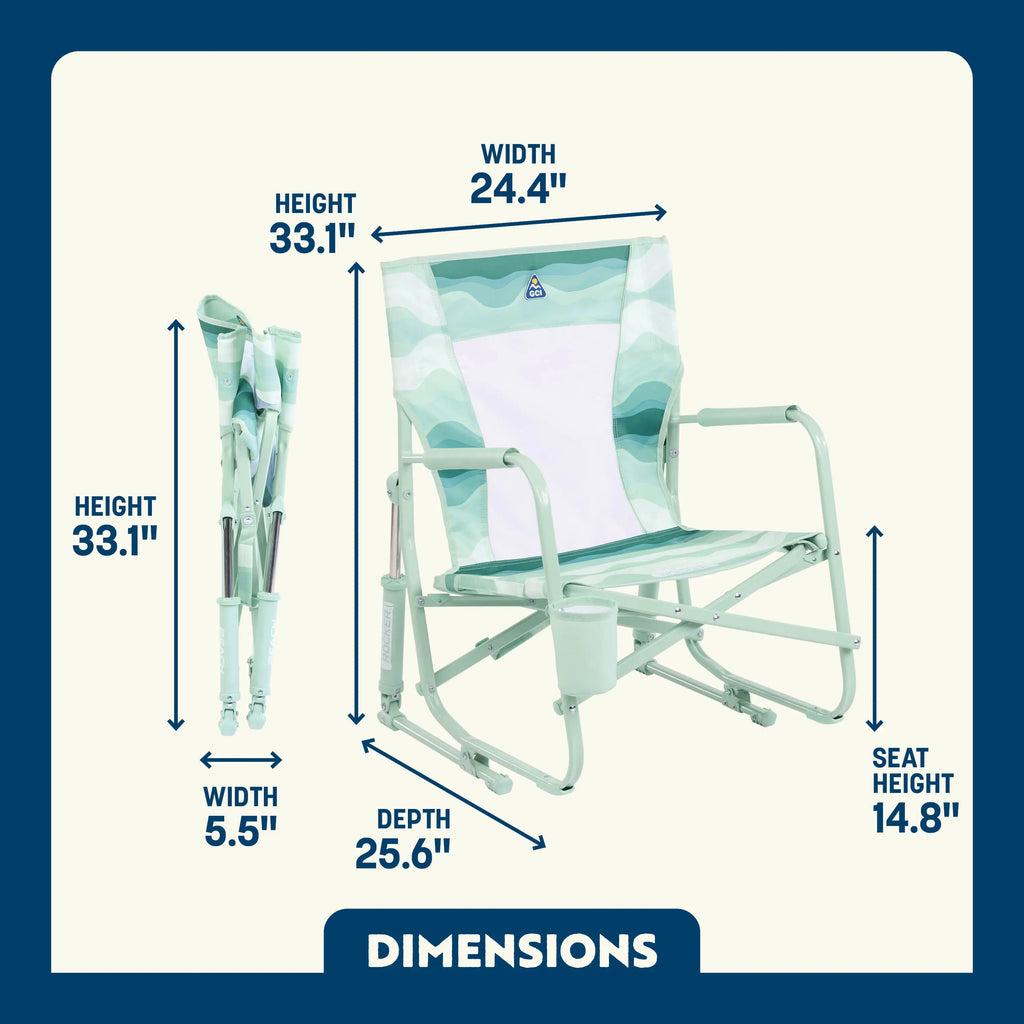 Heavy-Duty Freestyle Beach Rocker - Choice 712 - Patented Spring-Action Rocking Chair for Camping Detail