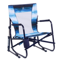 Heavy-Duty Freestyle Beach Rocker - Choice 712 - Patented Spring-Action Rocking Chair for Camping - Blue Beach Wave