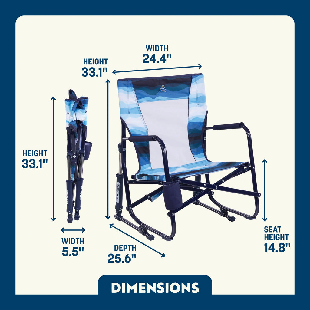 Heavy-Duty Freestyle Beach Rocker - Choice 712 - Patented Spring-Action Rocking Chair for Camping Detail