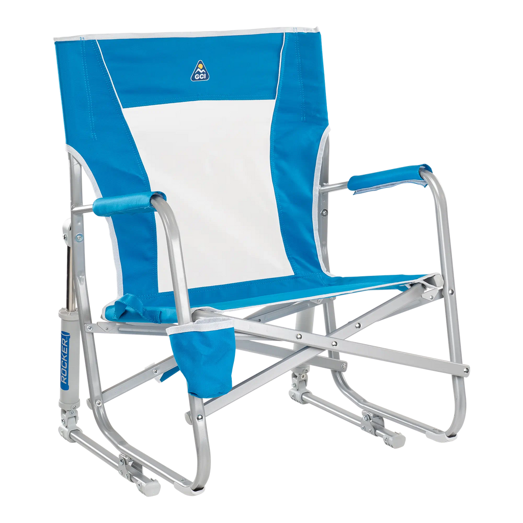 Heavy-Duty Freestyle Beach Rocker - Choice 712 - Patented Spring-Action Rocking Chair for Camping - Saybrook Blue