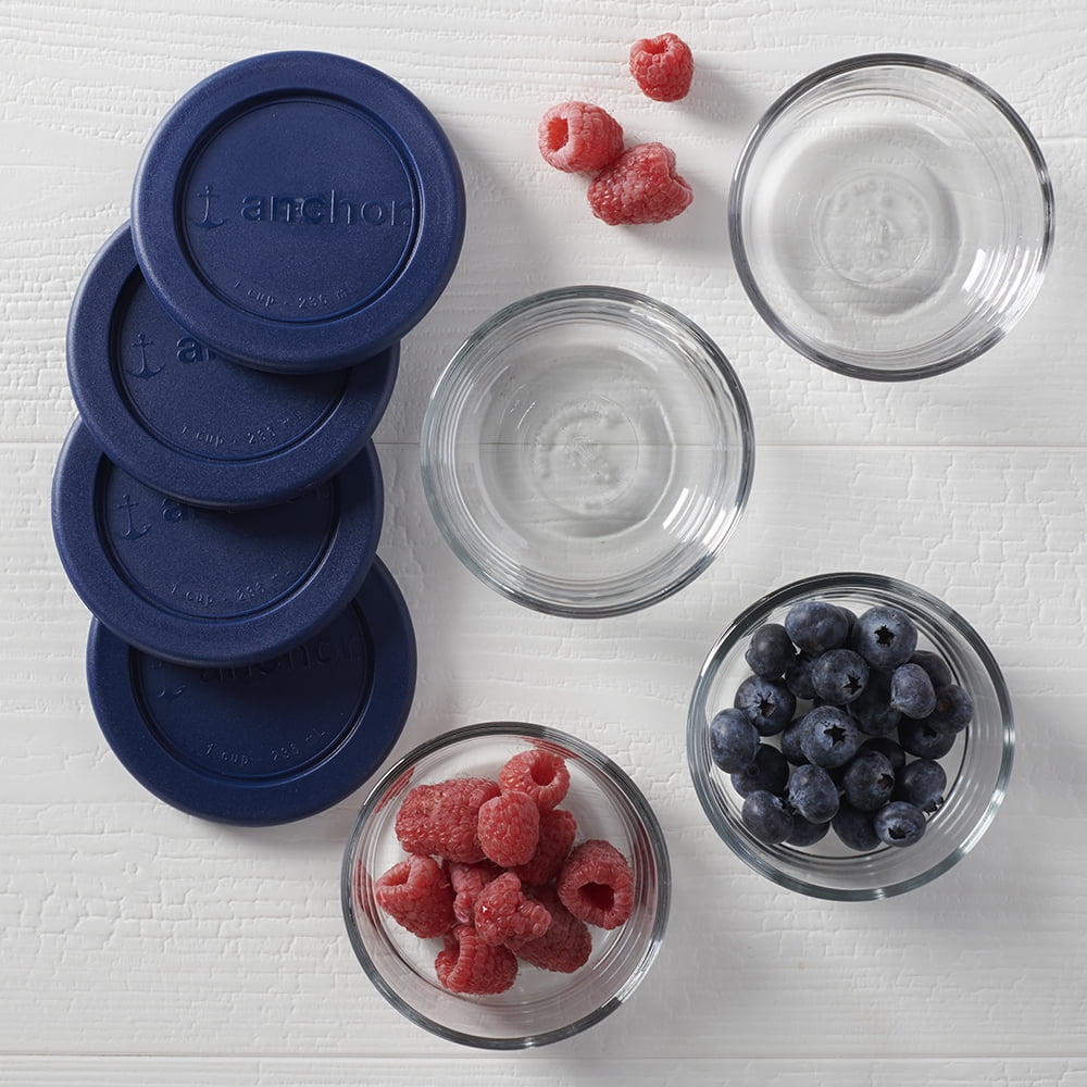 Deliciously Squishy Glass Food Storage Containers with Lids, 1 Cup Round, Set of 4 - Deliciously Soft Cupcake Sensory Glob Detail