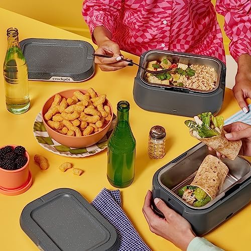 Self-Heating Crock-Pot Portable Electric Lunch Box Food Warmer 28oz S14W - Mini Personal Food Warmer for Healthy Meal Prep Detail