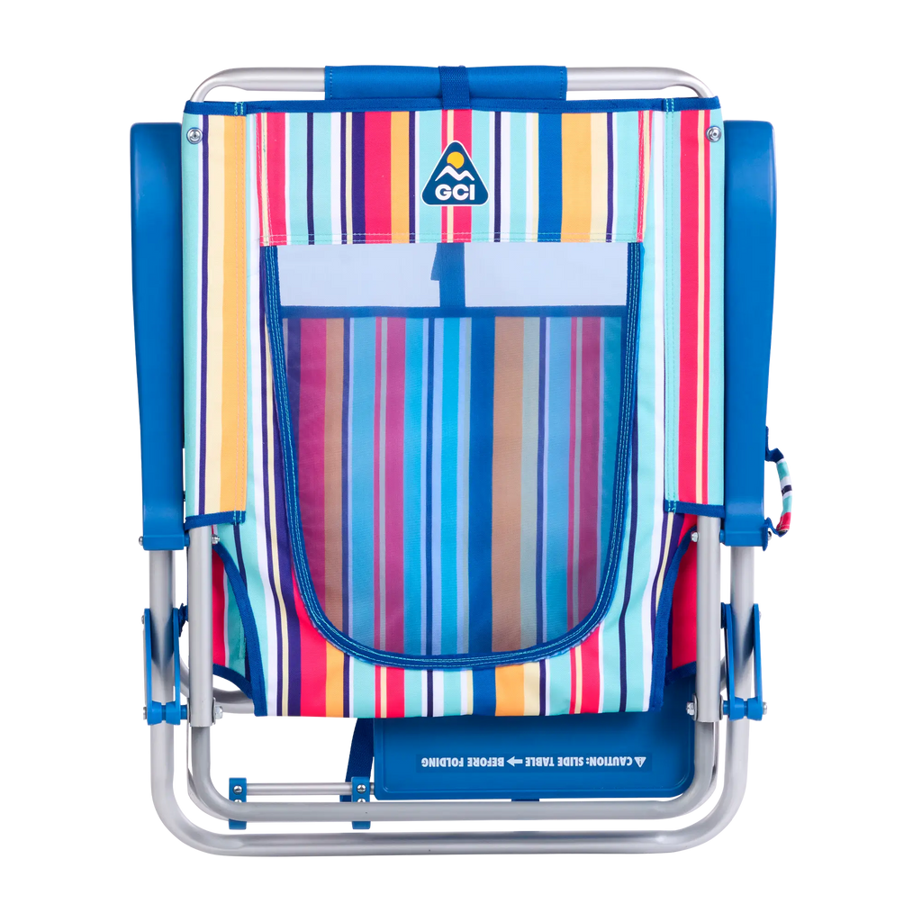 Low-Profile Big Surf with Slide Table - Choice 334 - Multi-Position Outdoor Beach Chair with Pillow Detail
