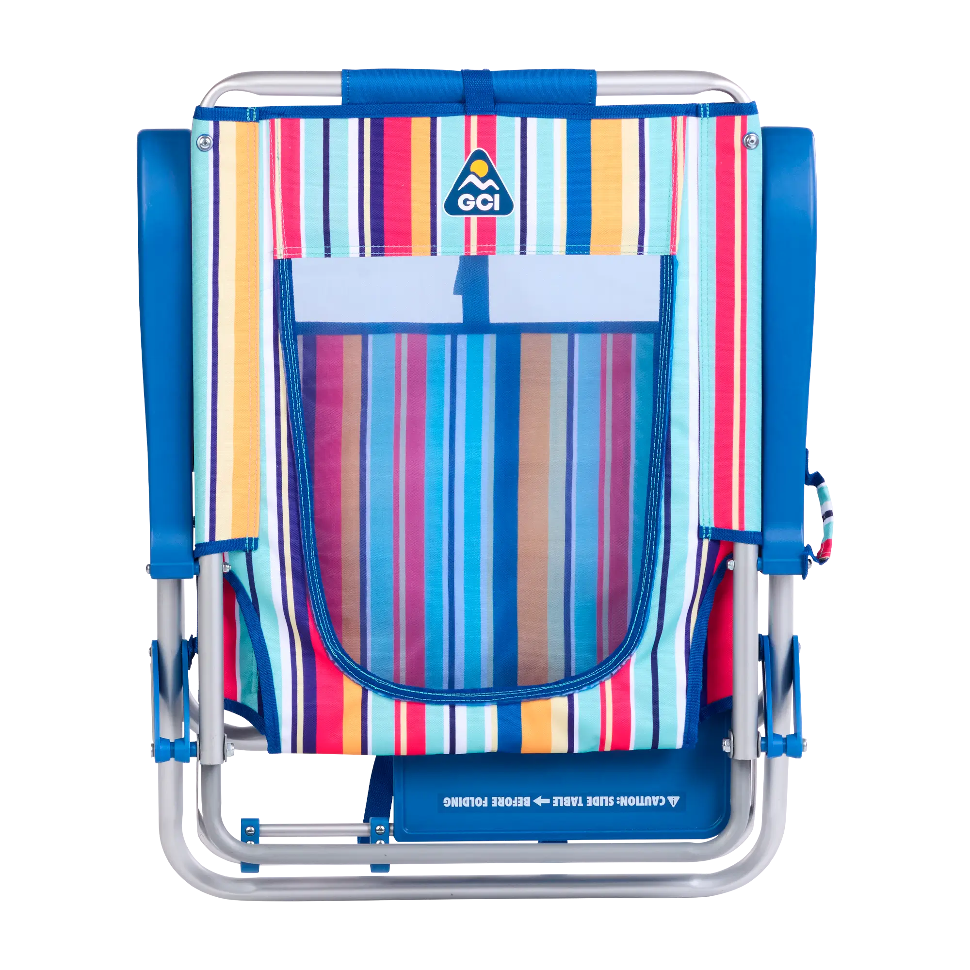 Low-Profile Big Surf with Slide Table - Choice 334 - Multi-Position Outdoor Beach Chair with Pillow Detail