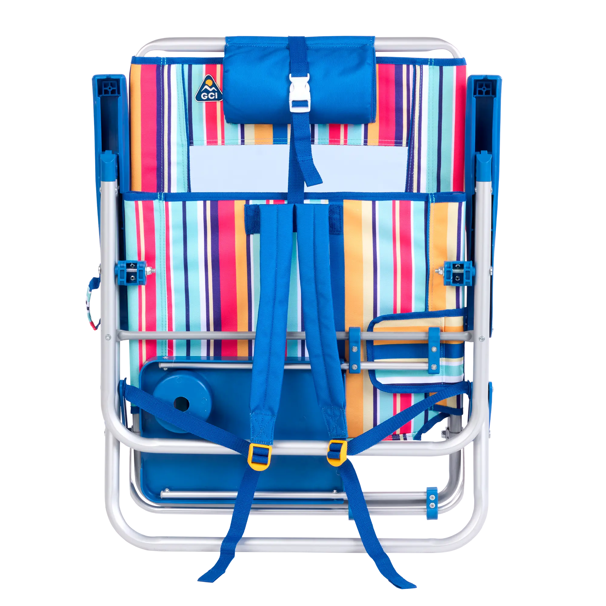 Low-Profile Big Surf with Slide Table - Choice 334 - Multi-Position Outdoor Beach Chair with Pillow Detail
