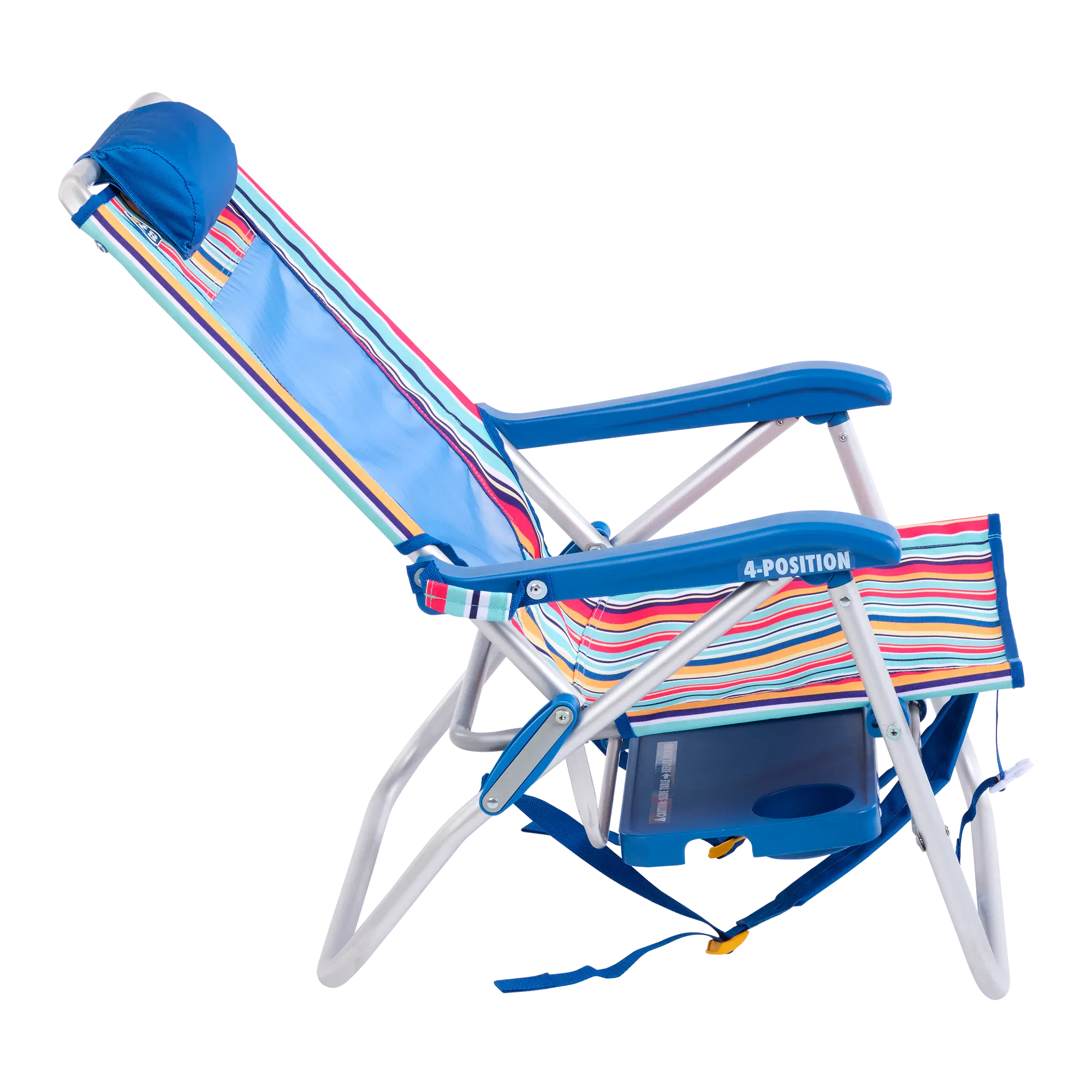 Low-Profile Big Surf with Slide Table - Choice 334 - Multi-Position Outdoor Beach Chair with Pillow Detail