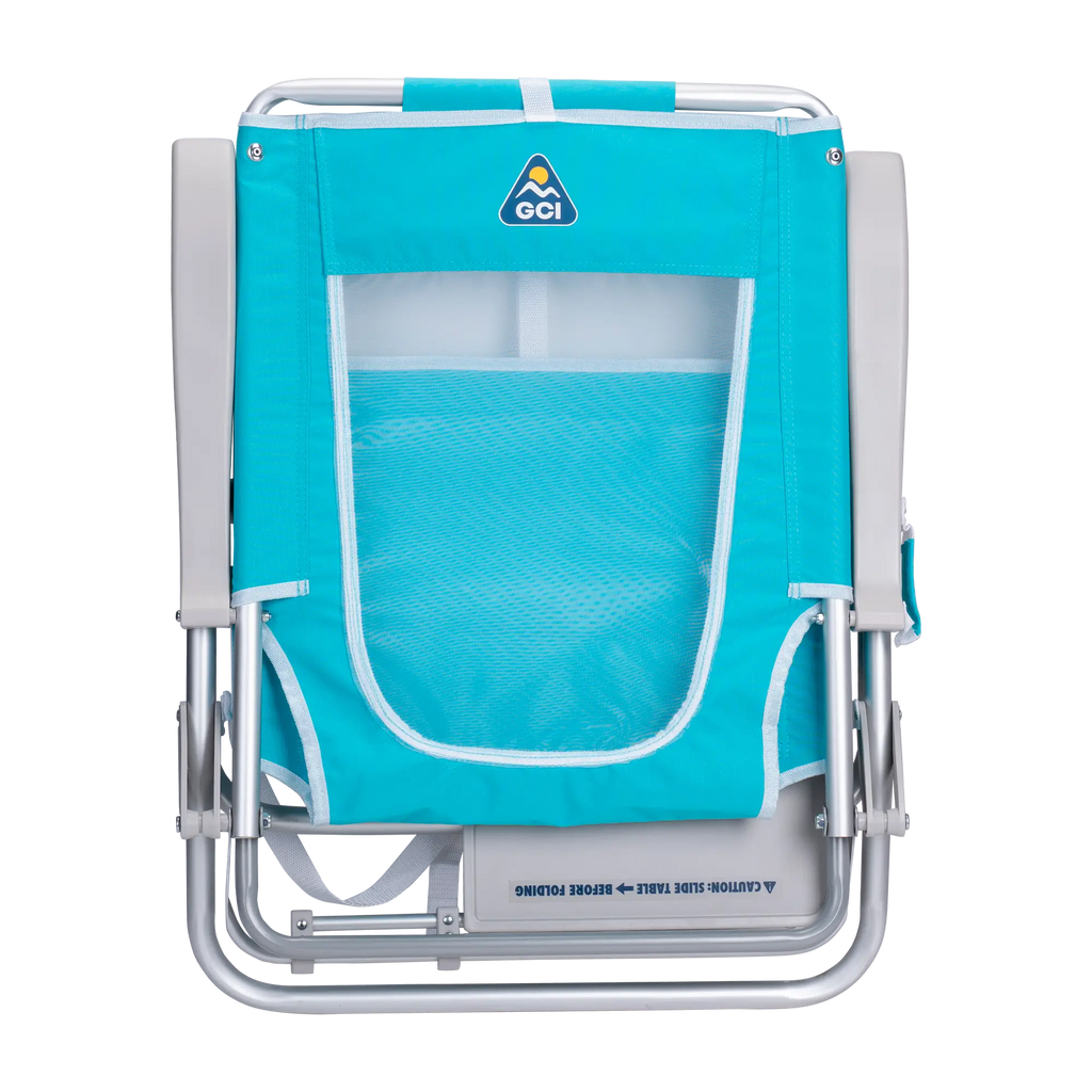 Low-Profile Big Surf with Slide Table - Choice 334 - Multi-Position Outdoor Beach Chair with Pillow Detail