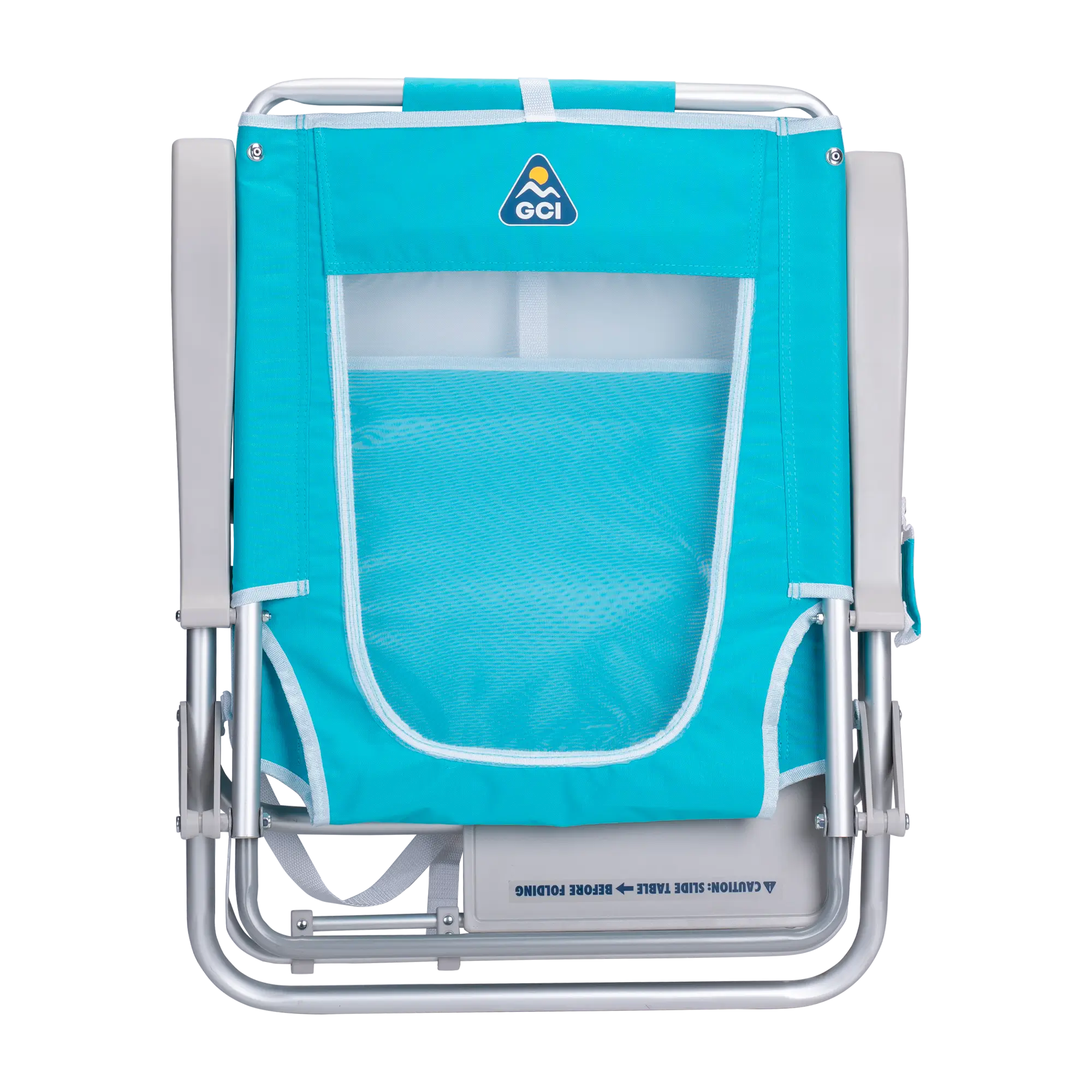 Low-Profile Big Surf with Slide Table - Choice 334 - Multi-Position Outdoor Beach Chair with Pillow Detail