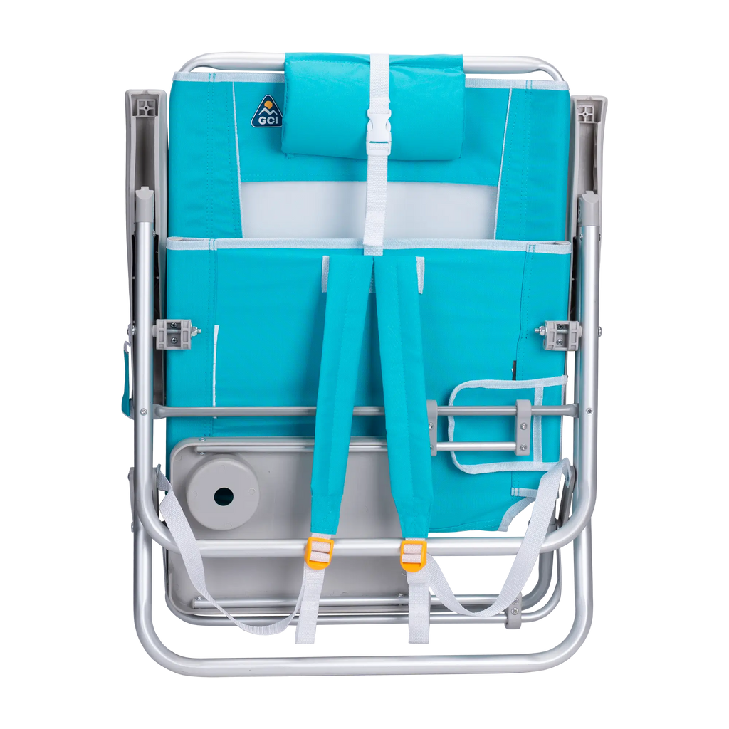 Low-Profile Big Surf with Slide Table - Choice 334 - Multi-Position Outdoor Beach Chair with Pillow Detail