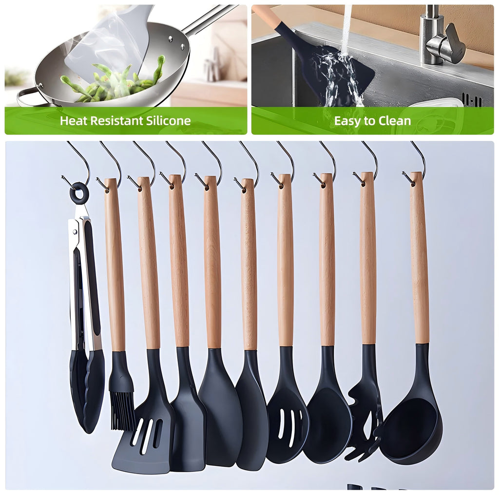 Chef-Quality Kitchen Utensils Set- 19 Pcs Silicone Cooking Utensils Set for Nonstick Cookware-Silicone Spatulas Set, Kitchen Gadge... - Heavy Duty Stainless Steel Kitchen Shears Detail