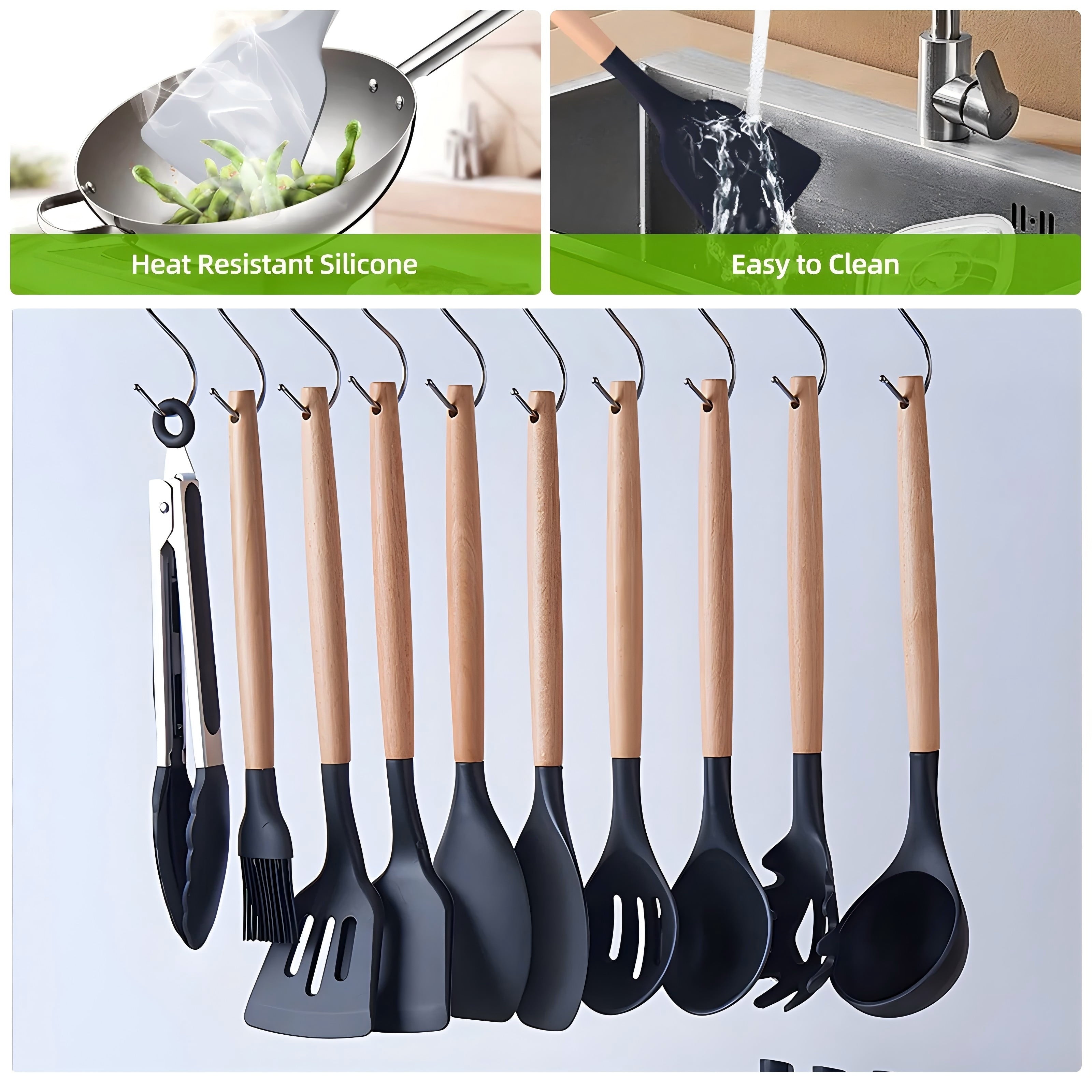 Chef-Quality Kitchen Utensils Set- 19 Pcs Silicone Cooking Utensils Set for Nonstick Cookware-Silicone Spatulas Set, Kitchen Gadge... - Heavy Duty Stainless Steel Kitchen Shears Detail